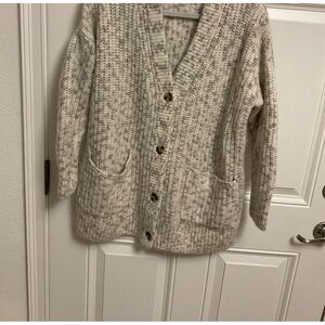 Madwell speckled ribbed cardigan sweater. Size small
